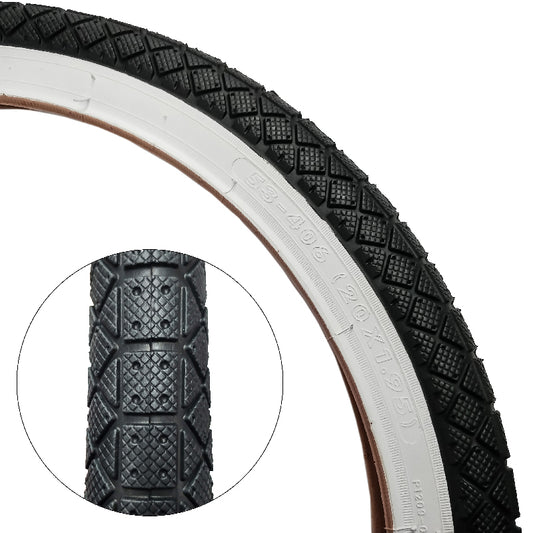 Tires - 20" x 1.95", white walls