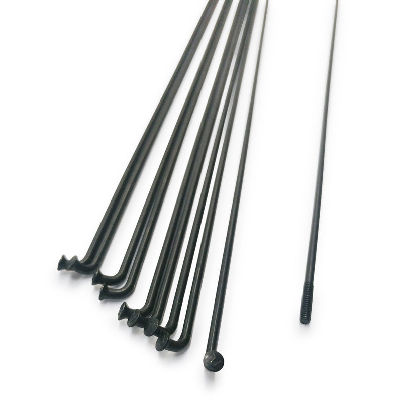 Spokes - 252MM - PILLAR RACING SPOKES - Bag of 10 - Stainless Steel - Black.