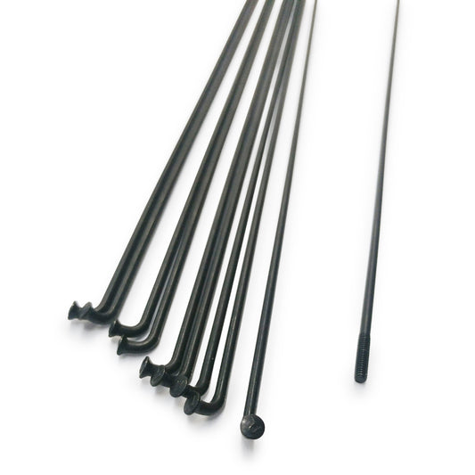 Spokes - 252MM - PILLAR RACING SPOKES - Bag of 10 - Stainless Steel - Black.