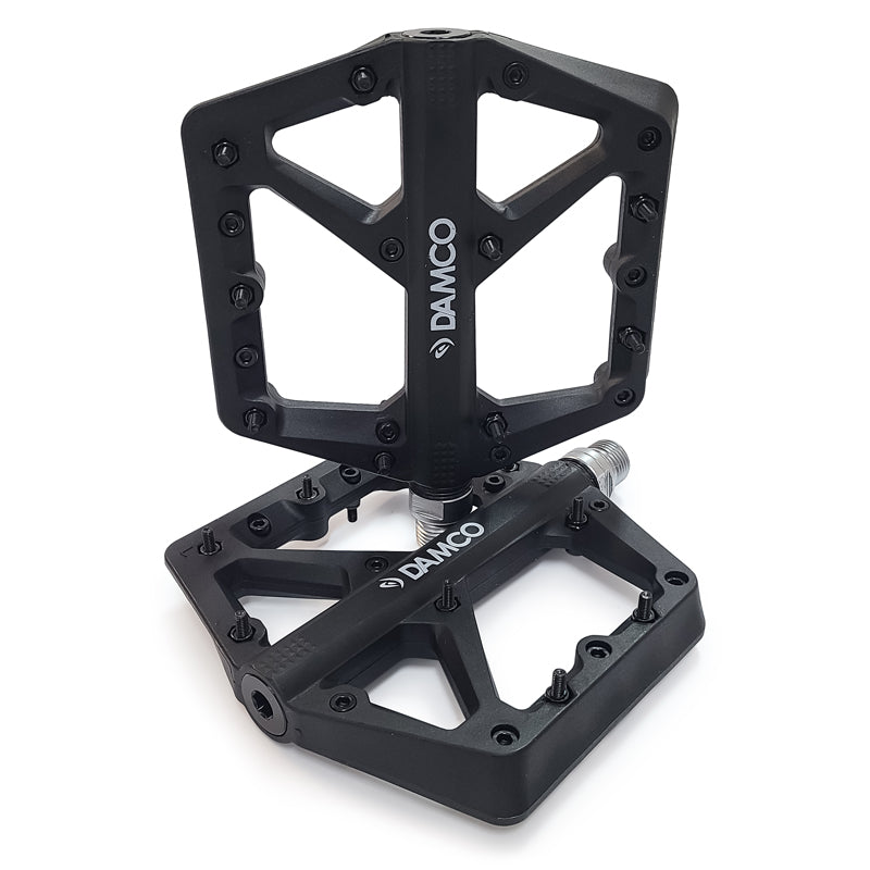 Pedals - 9/16" - BMX - Nylon + Glass fiber - BLACK - DAMCO