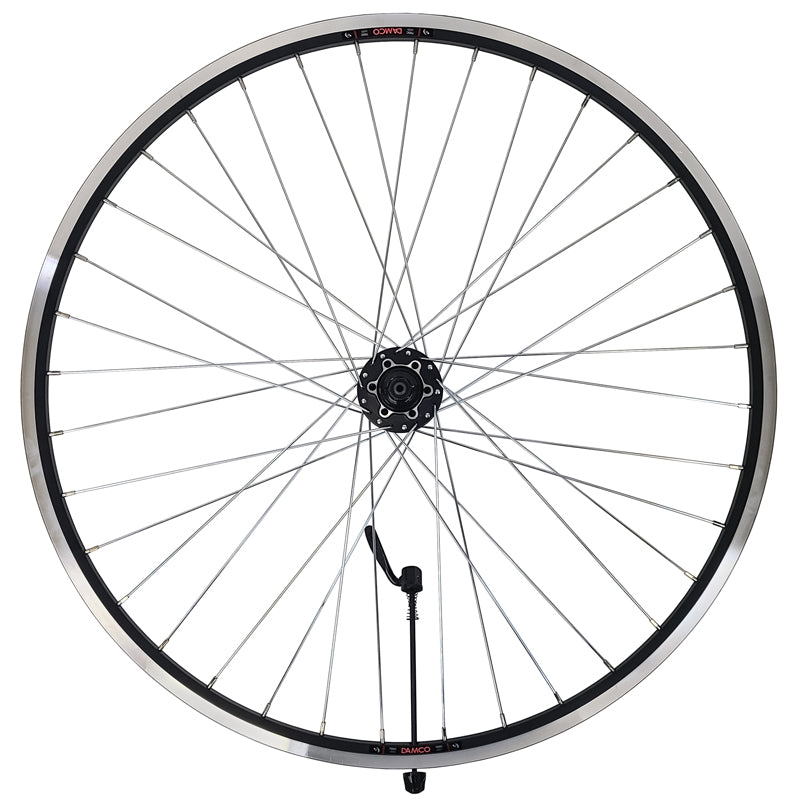 Wheel - 700C - rear - ALLOY - DISC - BLACK - DOUBLE WALL - DEORE 475 - 6 BOLTS