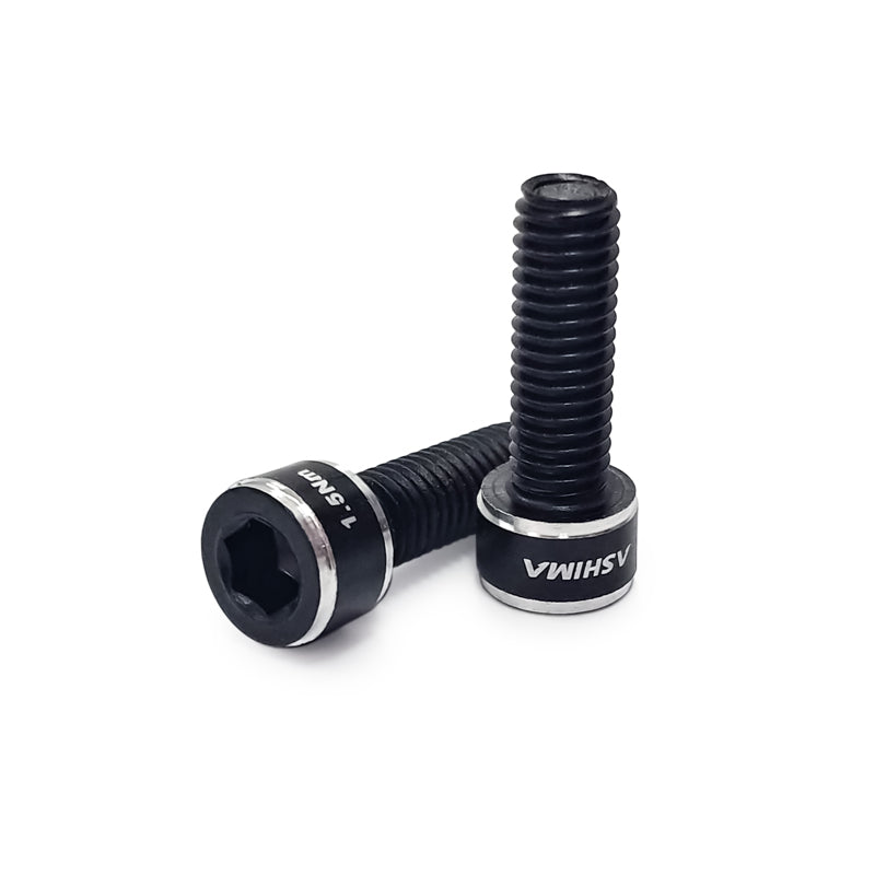 Bolts - BLACK - ASHIMA - Bottle cage bolt. - Alloy - M5x15mm