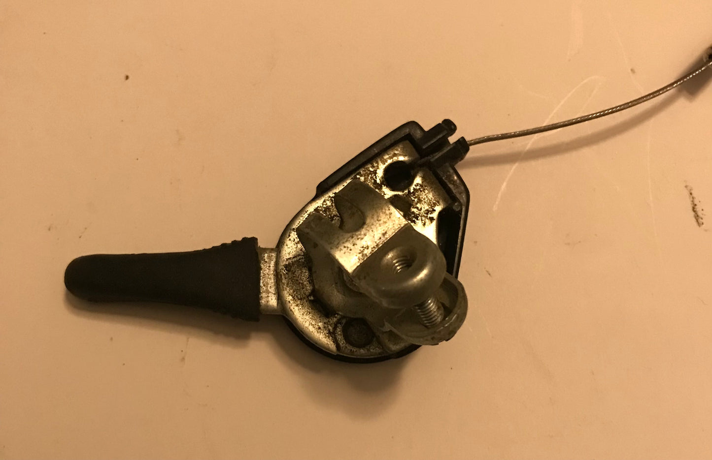 Three speed thumb shifter with cable and tensioner - Vintage