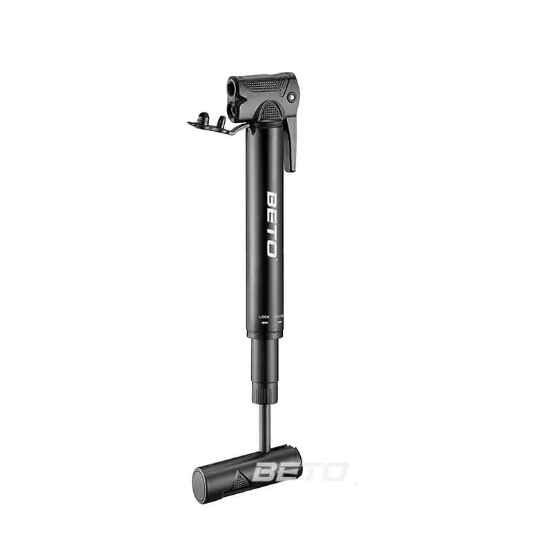 Pump - hand - with gauge - black