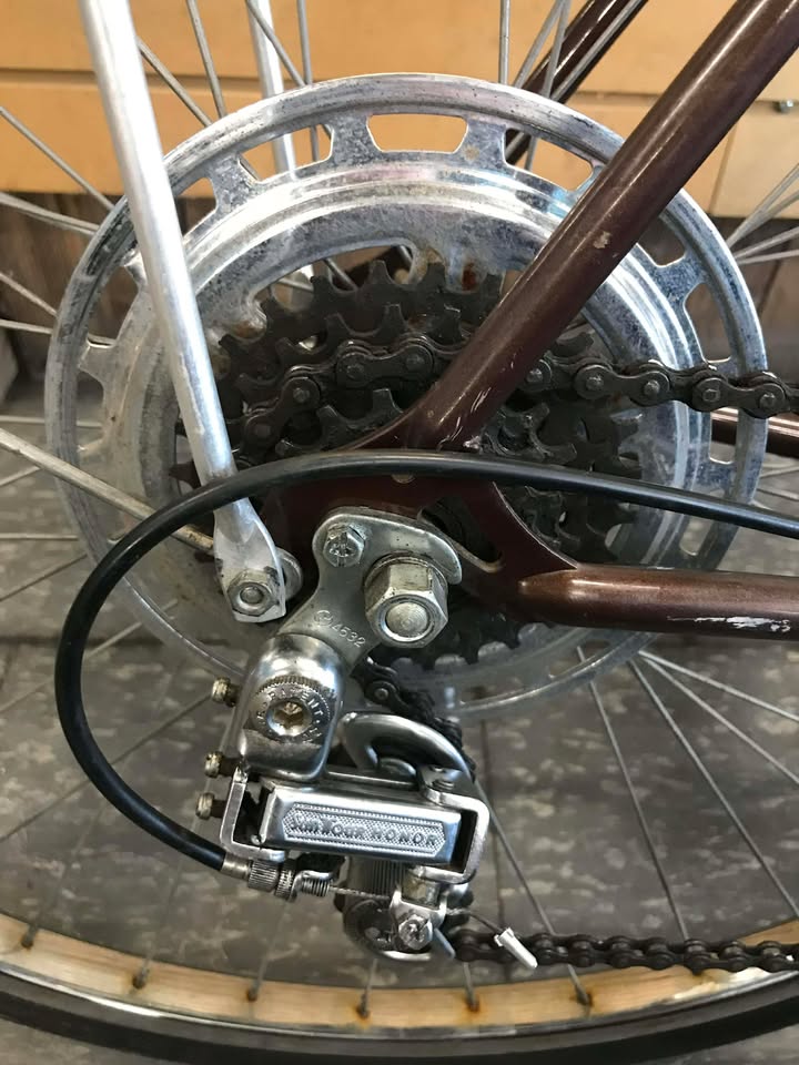 NOTE: the rims are chrome and in good shape. The rust appearance is the reflection of the brown counter face on the rims.