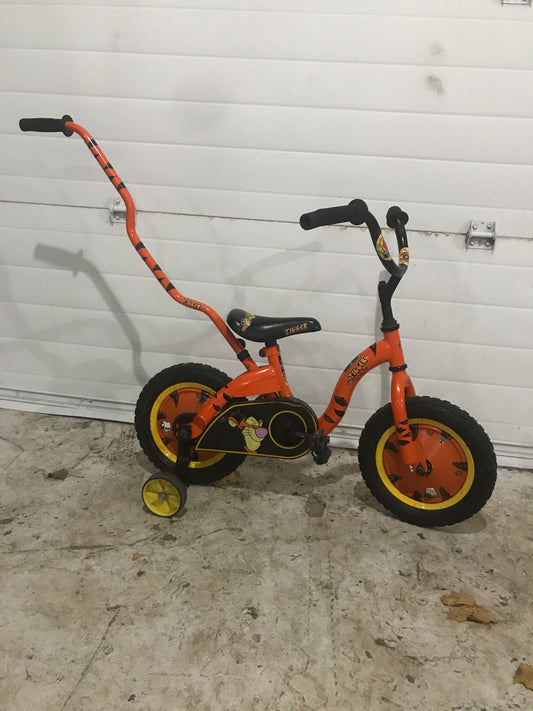 12" Tigger bike with removable stability handle