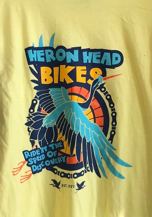 Short Sleeve - Flying Heron - Yellow